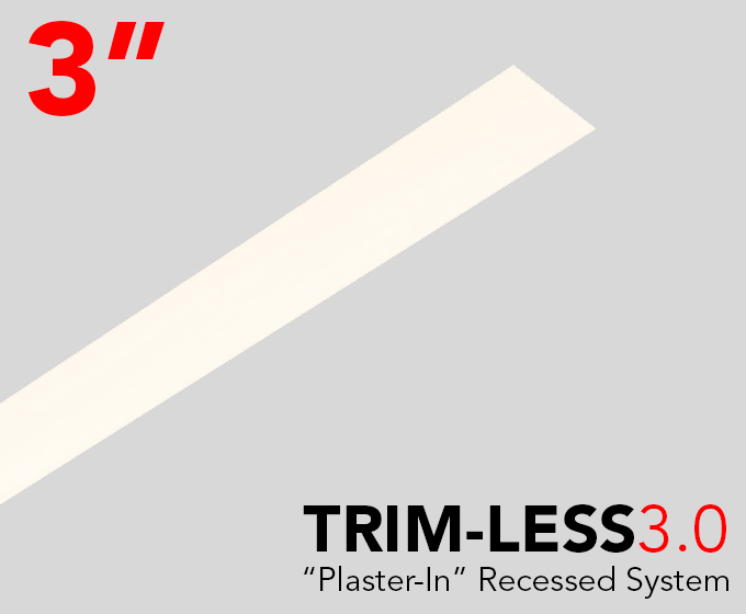 3 Inch Wide Trimless Recessed Linear Edge Pure Lighting