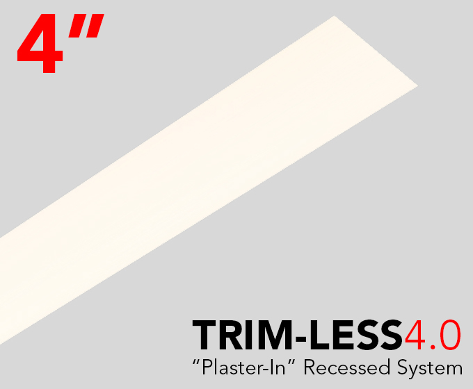 4 Inch Wide Mud-In Plaster Finish Linear LED Lighting