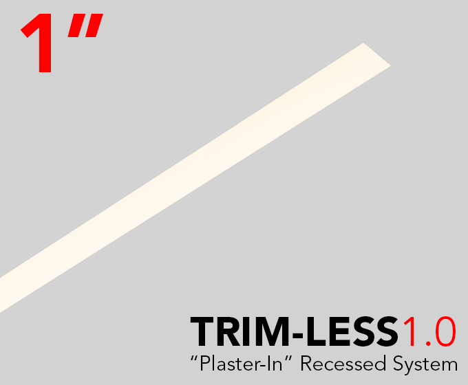 1 Inch Trimless Mud-In Recessed LED Linear Lighting