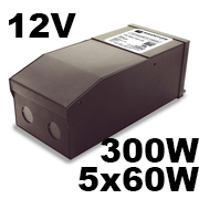 12V 300W Multi-Output Class-2 Dimmable Magnetic LED Driver 