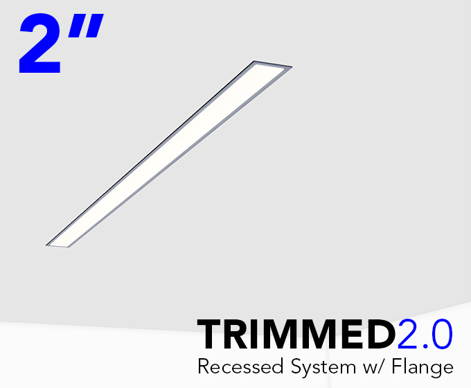 2 Inch Wide Recessed Linear Downlight with Flange