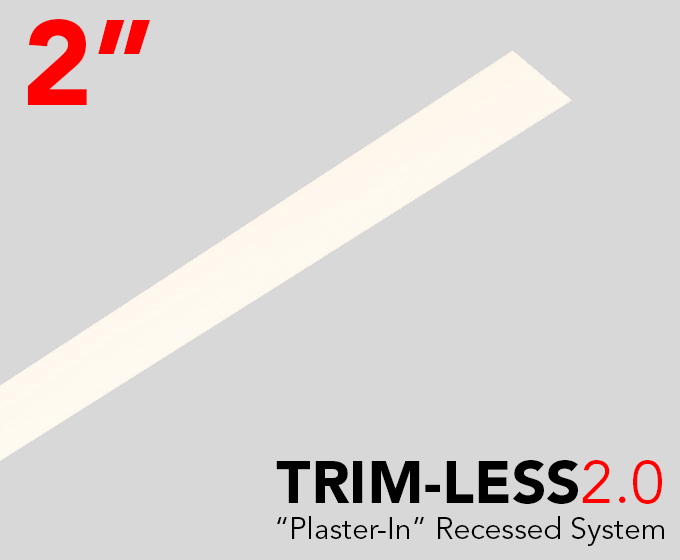 2 Inch Wide Plaster-In Flush Linear LED Lighting