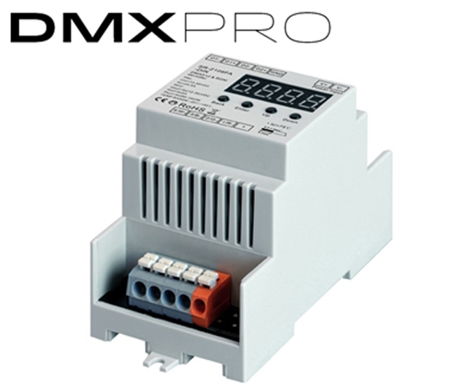 BG2108FA-DIN Rail Mounted DMX Decoder
